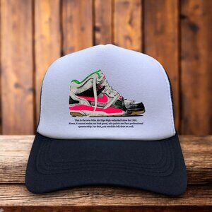 Nike Vintage 1999 High Top Sneakers Mens Trucker Hat Black Just Do It Volleyball